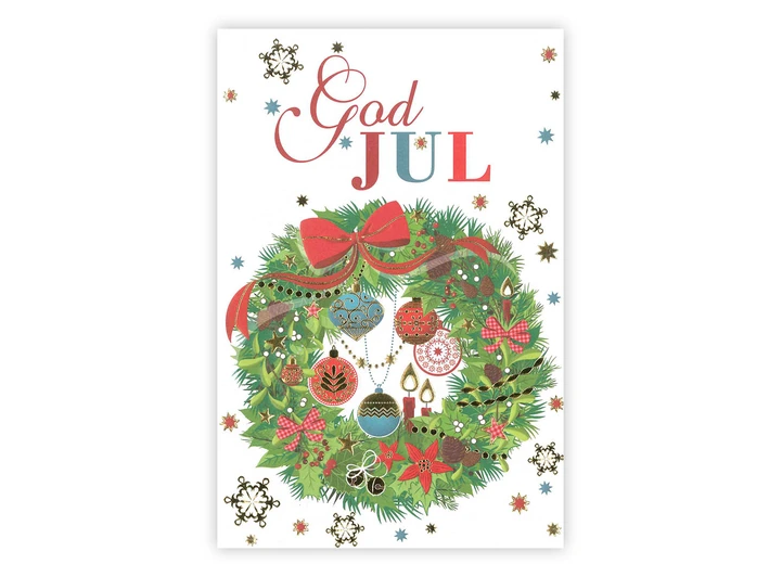 Dobbelt julekort God jul! A6 Dobbelt kort 