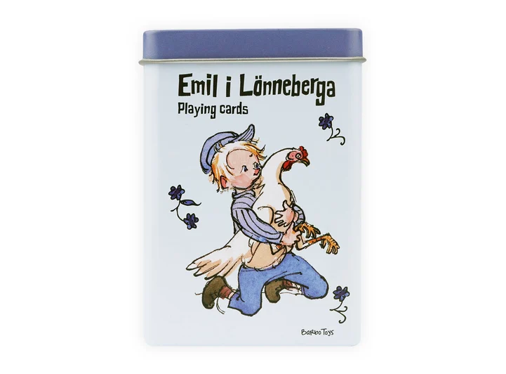 Emil kortstokk i tinnboks 
