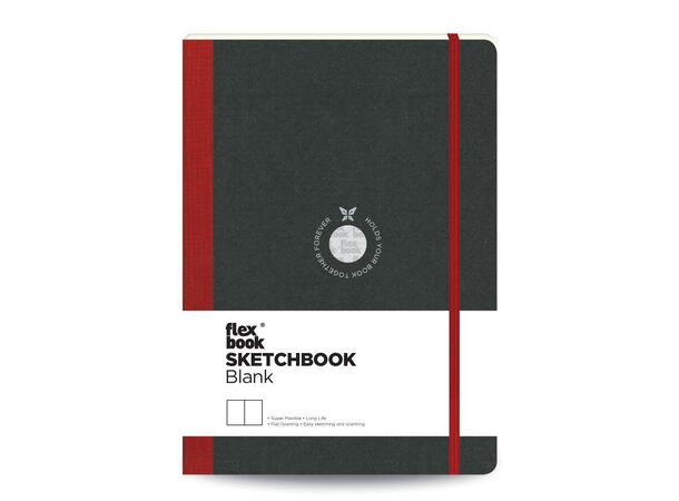 Flex Skissebok Rød 96 ark