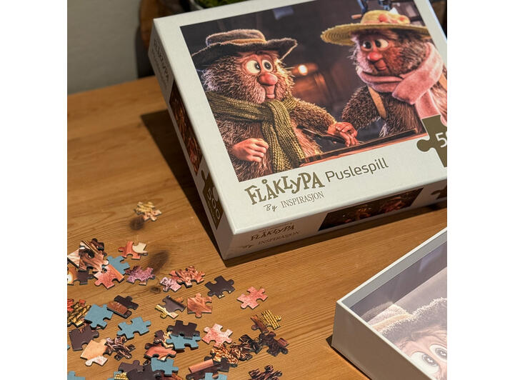 Flåklypa Puslespill 500 - Ludvig og Lisa 500 brikker 