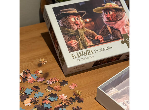 Flåklypa Puslespill 500 - Ludvig og Lisa 500 brikker 