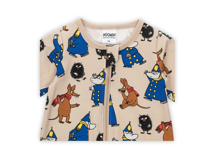 Mummi Pyjamas - Kraftfull Beige 74 Babyklær fra Mummi 
