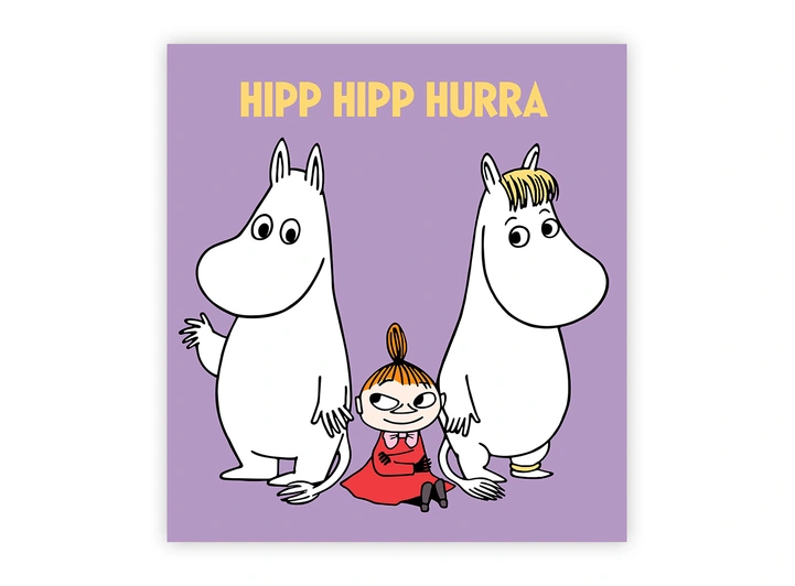 Mummi dobbeltkort - Hipp hipp hurra 7,5 cm Mummi 