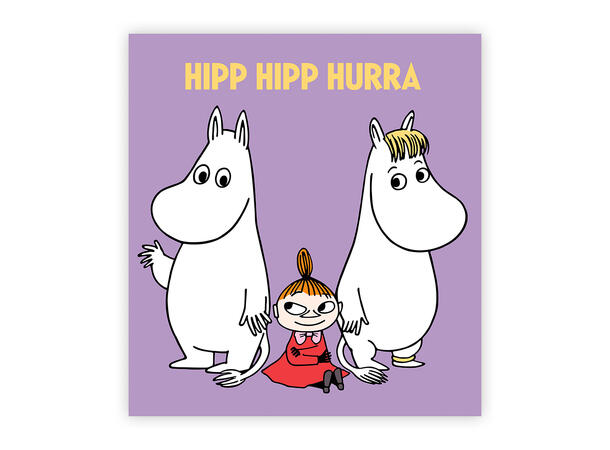 Mummi dobbeltkort - Hipp hipp hurra 7,5 cm Mummi 