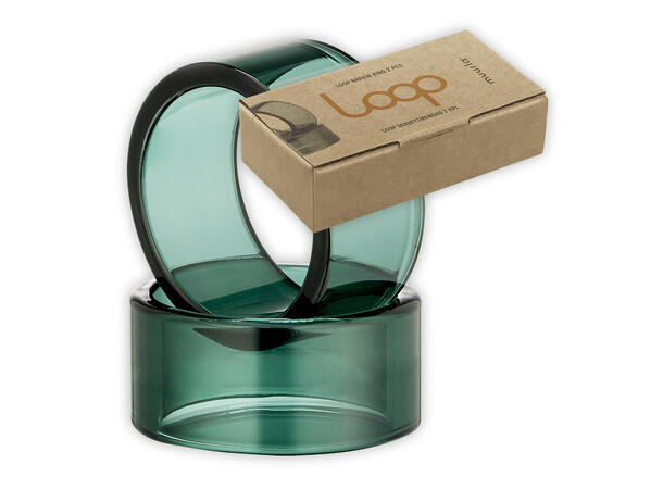 Muurla Loop - Serviett ring blågrønn 3,8cm