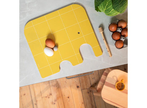 Muurla Skjærebrett - Elefant gul