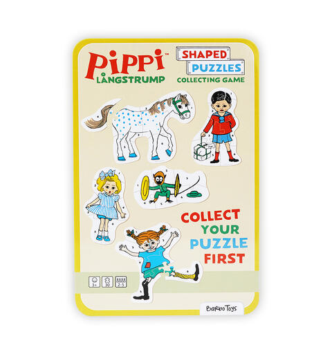 Pippi - Puslespill i tin boks 5 puslespill