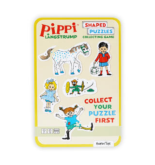 Pippi - Puslespill i tin boks 5 puslespill