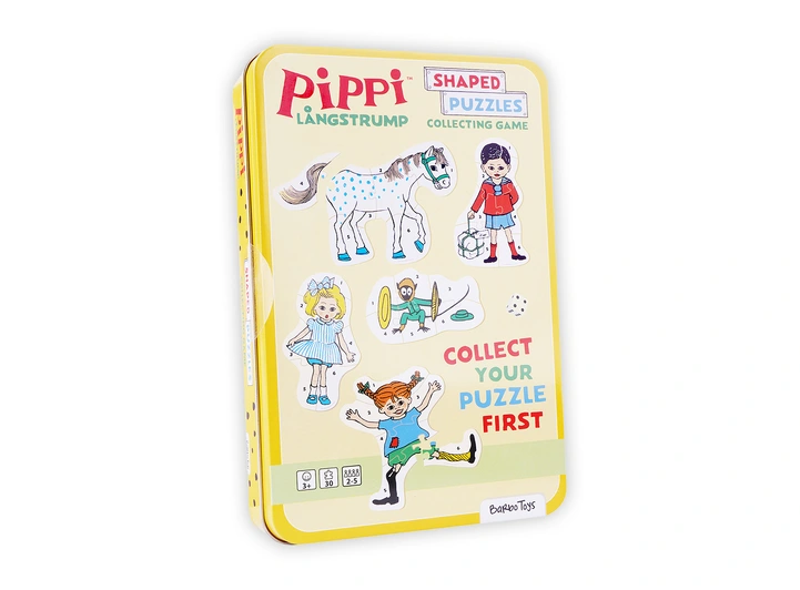Pippi 5 puslespill i tinnboks Fra 3 år 