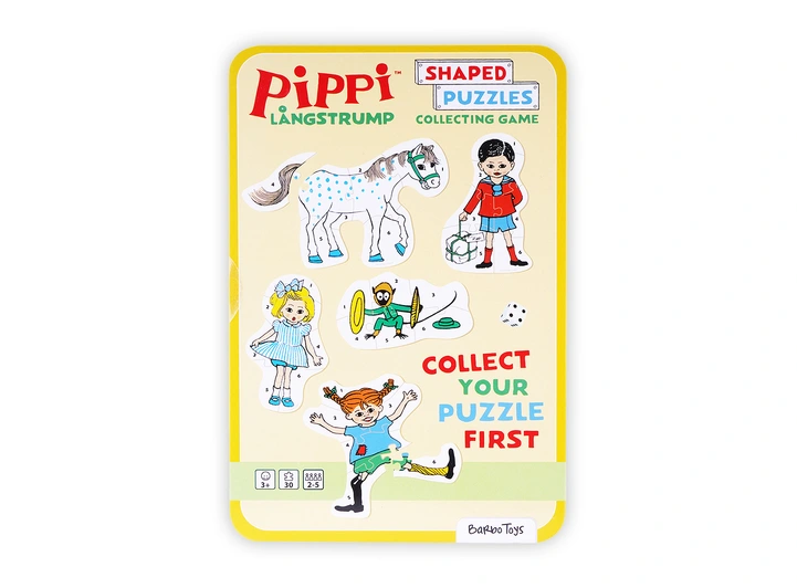 Pippi 5 puslespill i tinnboks Fra 3 år 