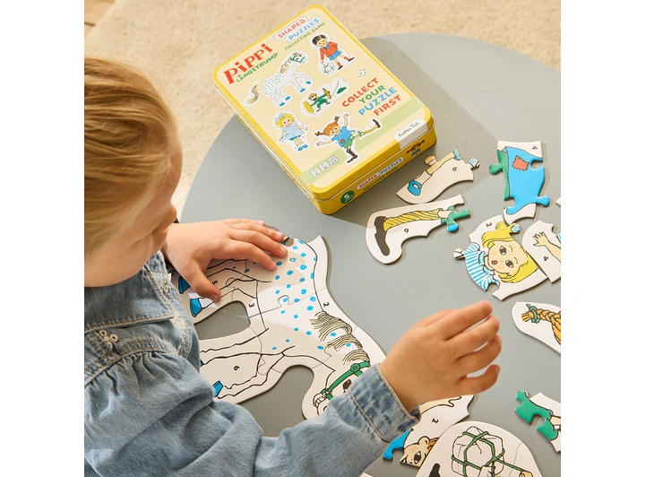 Pippi 5 puslespill i tinnboks Fra 3 år 