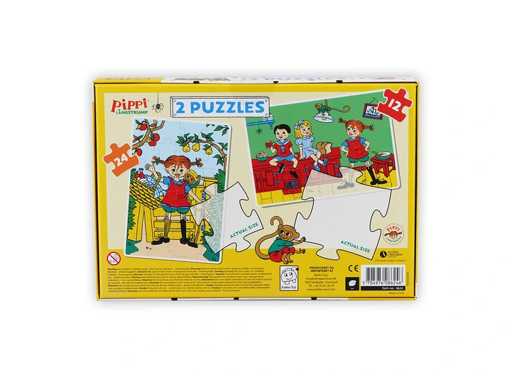 Pippi Langstrømpe - 2 puslespill 