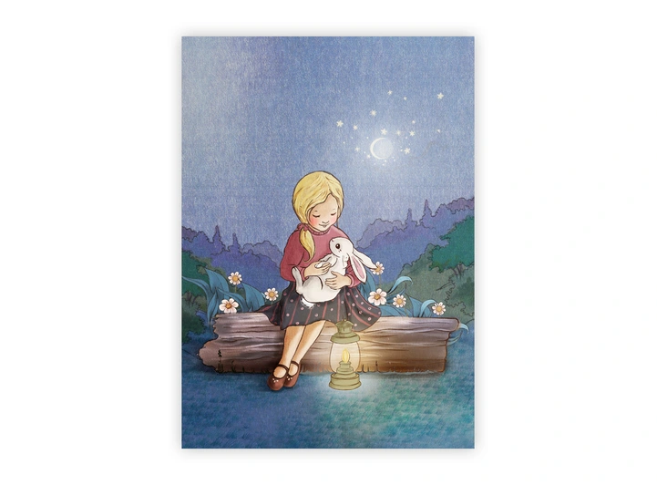 Belle & Boo - Postkort Night Bunny A6 
