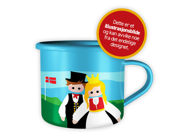 Blafre emaljekopp - Nordmenn 2,5 dl