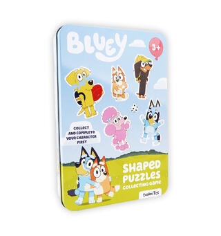 Bluey - Puslespill i tinnboks 5 puslespill