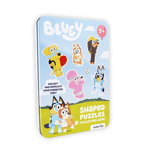 Bluey - Puslespill i tinnboks 5 puslespill
