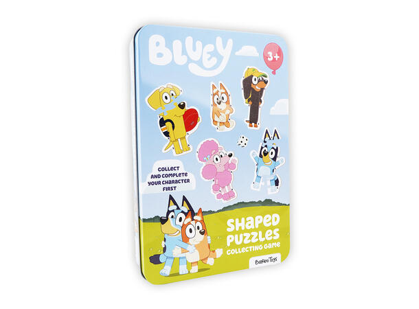 Bluey - Puslespill i tinnboks 5 puslespill