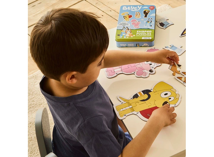 Bluey 5 puslespill i tinnboks Fra 3 år 