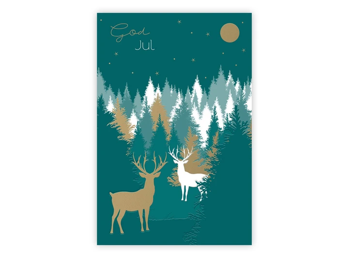 Dobbelt julekort God jul! A6 Dobbelt kort 