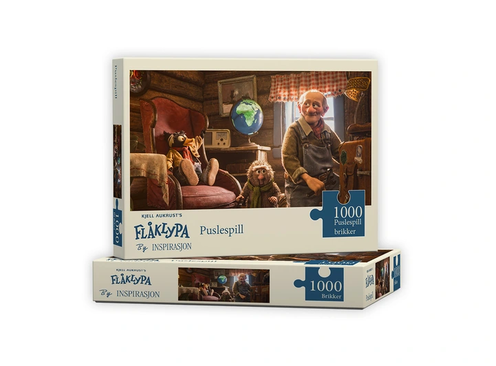 Flåklypa Puslespill 1000 - I stua 1000 brikker 