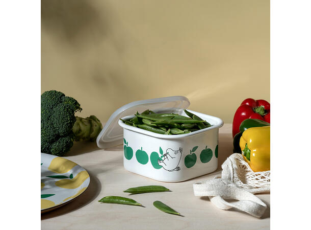 Mummi Emaljekrukke med lokke - Epler 1,5L