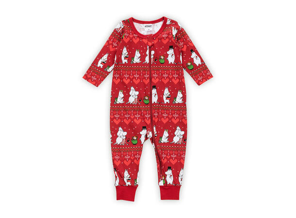 Mummi Pyjamas - Vinterhjerte Rød Babyklær fra Mummi