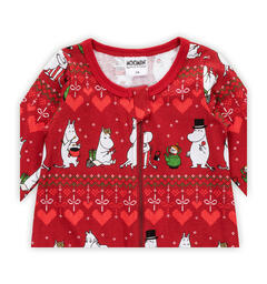 Mummi Pyjamas - Vinterhjerte Rød Babyklær fra Mummi