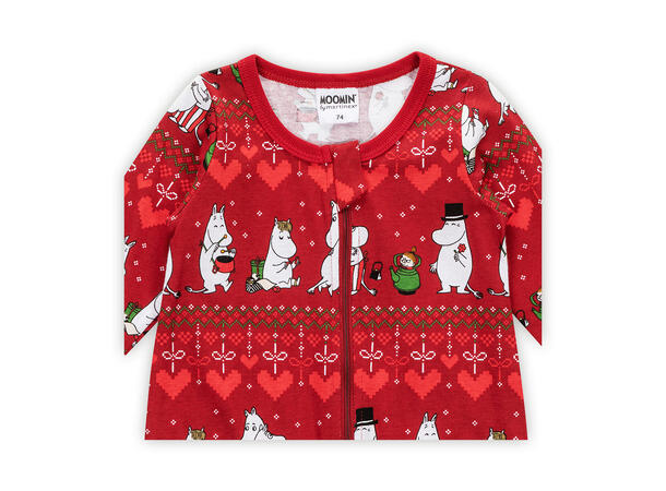 Mummi Pyjamas - Vinterhjerte Rød Babyklær fra Mummi