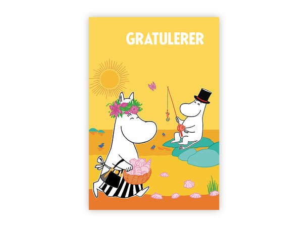 Mummi dobbeltkort- Gratulerer 17 cm  Mummi 
