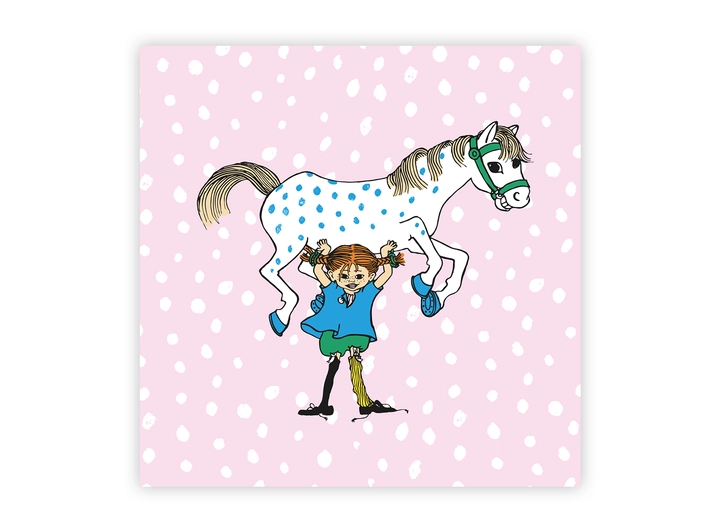 Pippi Serviett - Pippi og hesten 33 x 33 cm 