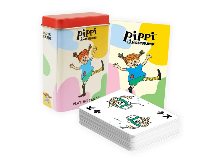 Pippi kortstokk i tinnboks 