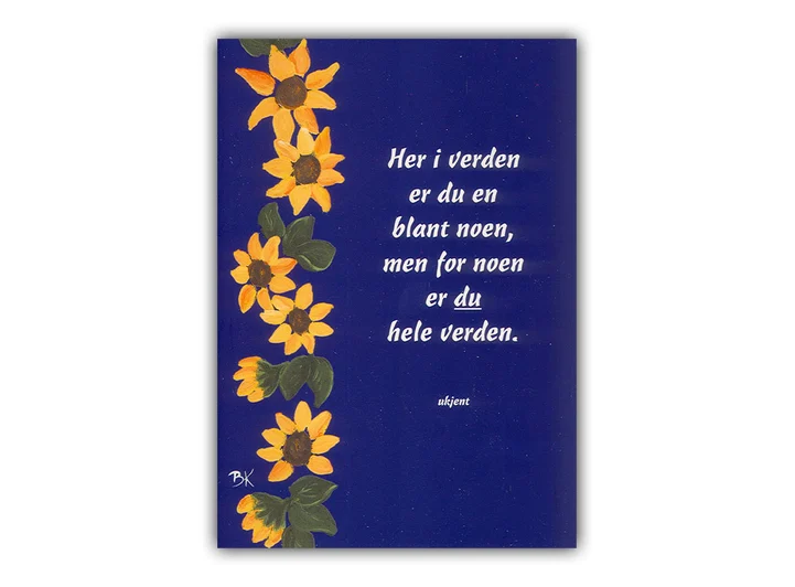 A6 Bente - Her i verden A6 postkort 