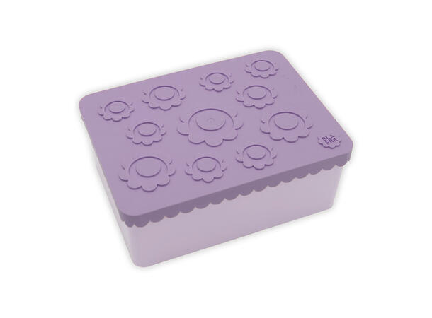 Blafre matboks i plast treroms - Blomst Lilla/lys lilla