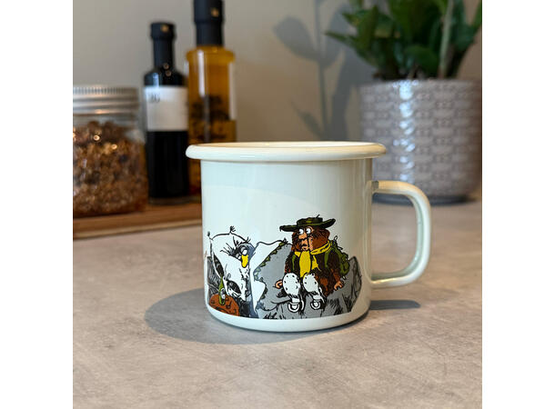 Flåklypa Emaljekopp - I sengen 3,5 dl 