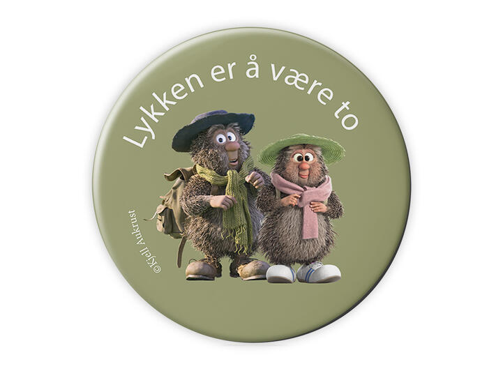 Flåklypa Magnet - Lykken er å være to 5,6 cm 