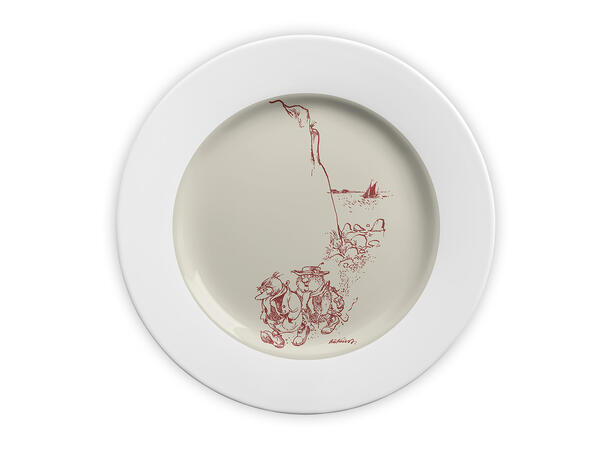 Flåklypa asjett - Gutta på Onsøylandet 20cm 