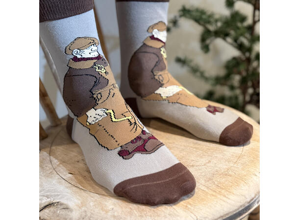 Flåklypa sokker - Reodor Felgen voksen 