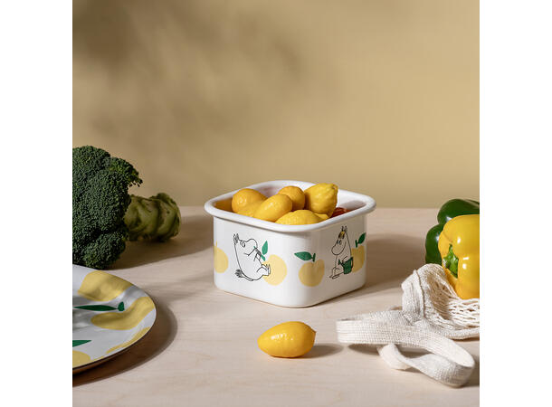 Mummi Emaljekrukke med lokke - Epler 1L