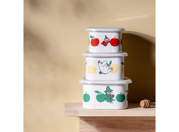 Mummi Emaljekrukke med lokke - Epler 1L