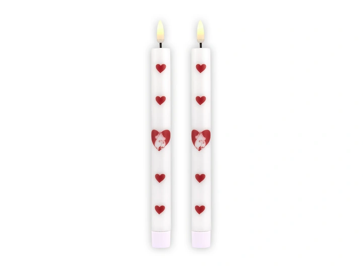 Mummi LED kronelys - Hjerte 2 stk 