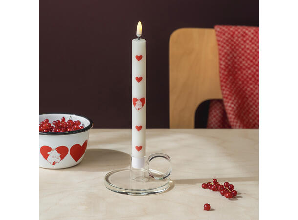 Mummi LED kronelys - Hjerte 2 stk 