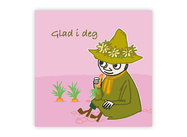 Mummi dobbeltkort - Glad i deg 12 cm Mummi 