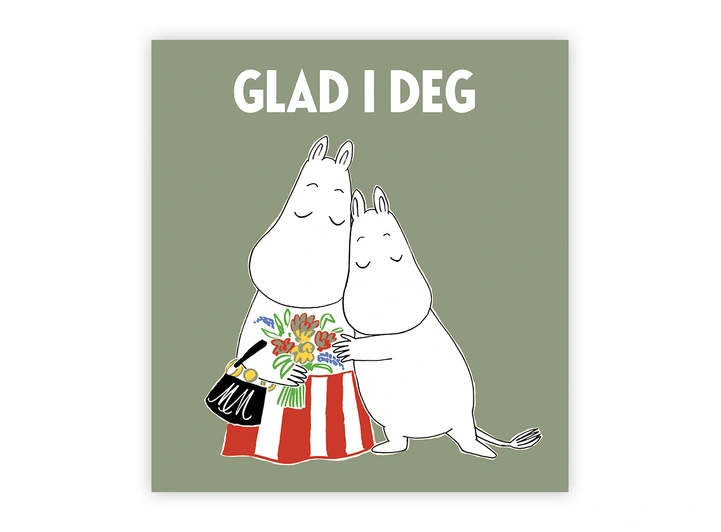 Mummi dobbeltkort - Glad i deg 7,5 cm Mummi 