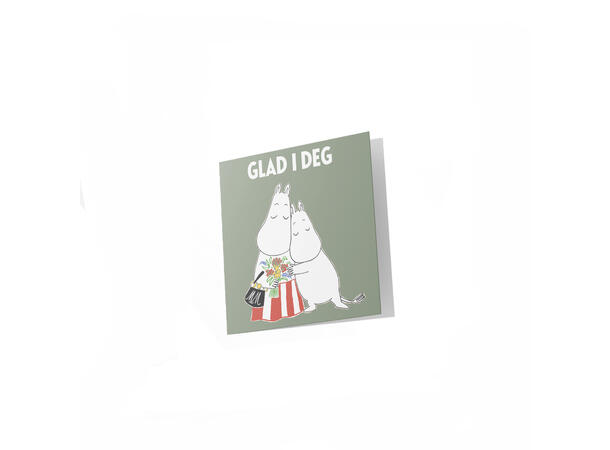 Mummi dobbeltkort - Glad i deg 7,5 cm Mummi