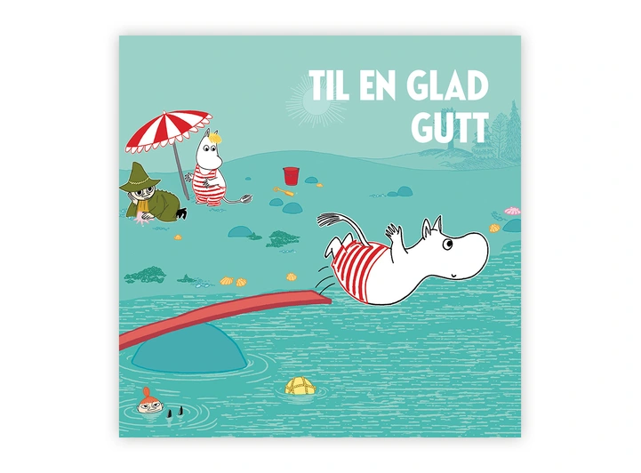 Mummi dobbeltkort - Til en glad gutt 12 cm Mummi 