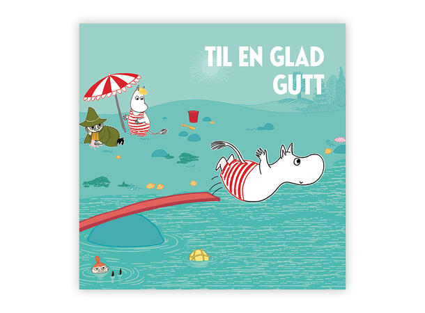 Mummi dobbeltkort - Til en glad gutt 12 cm Mummi 