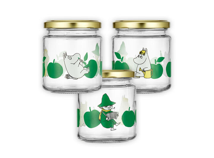 Mummi glasskrukke + 4 klistremerker 0,3 liter 