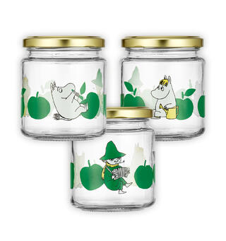 Mummi glasskrukke + 4 klistremerker 0,3 liter