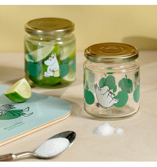 Mummi glasskrukke + 4 klistremerker 0,3 liter