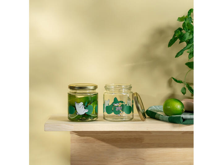 Mummi glasskrukke + 4 klistremerker 0,3 liter 